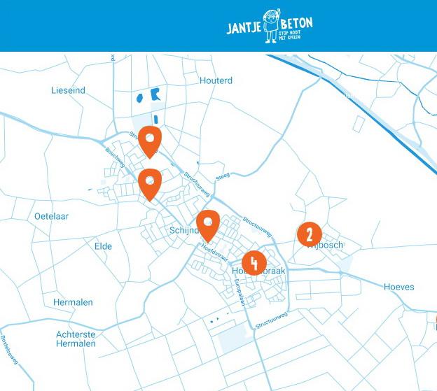 Buitenspeeldagkaartschijndel